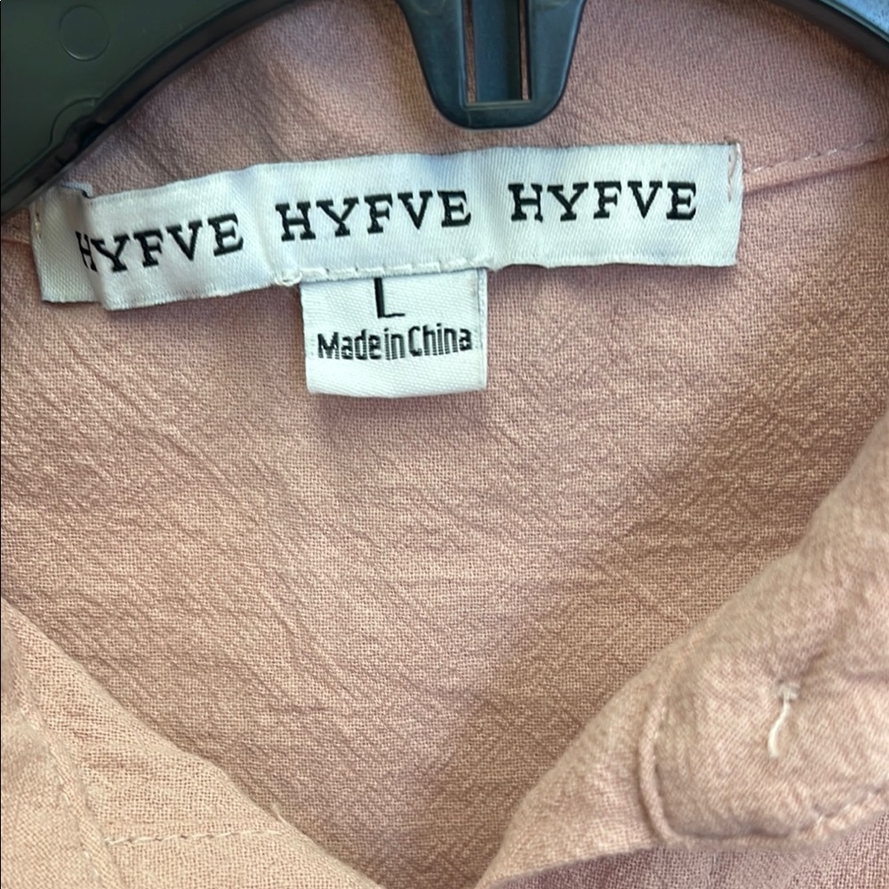 HYFVE Pink Cuffed Sleeve Crop Button Down - Picture 2 of 6